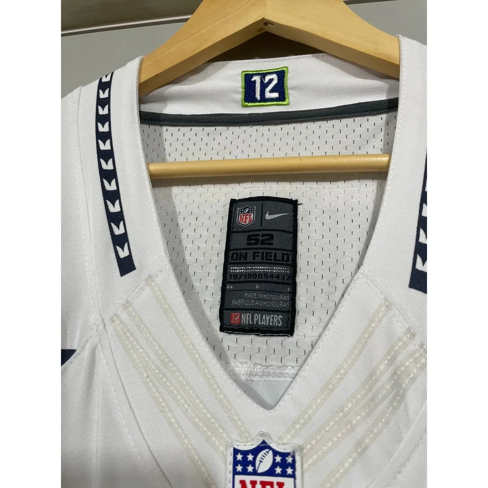 Nike Russell Wilson Seahawks Jersey‎ Mens 52 White Excellent NFL On Field 3